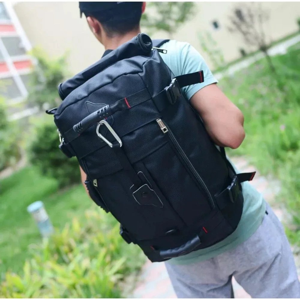Whitzman Travel ‎ Carry On Backpack Durable Duffle-Large Black Waterproof